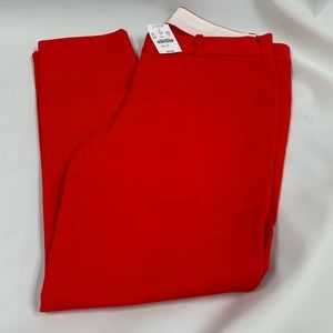JCrew Cropped Winnie Pant - City Fit Red